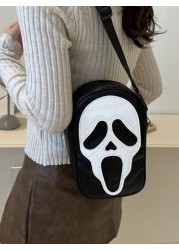 Halloween Outdoor Storage Crossbody Zipper PU Bag