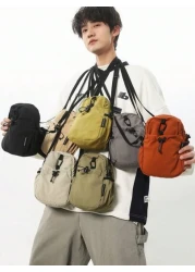 2025 New Fashionable Versatile Men s Small Square Bag Casual Simple Crossbody Bag Waterproof Shoulder Bag For Daily Commute Couple Bags