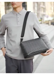 New Vintage Men s Geometric Pattern Fashion Sling Crossbody Bag