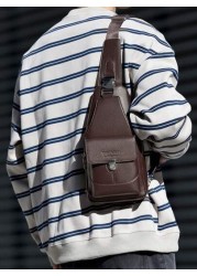 WEIXIER WEIXIER Unisex Shoulder Bag Waist Pack Messenger Bag Women s Crossbody Bag Chest Bag Handbag PU Material Multi Pocket Adjustable Detachable Strap Casual Commuter Bag Business Bag Suitable For
