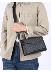 Men s Classic Square Box Crossbody Bag Business Shoulder Bag Sling Bag Small Messenger Bag Fit Underclassmen Father s Day Gift Valentine s Day Gift Travelling Commuting