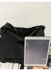 حقيبة رسول ذات رقعة لجيل الشباب ، حقيبة كتف أسود كاجوال للطلاب والتنقل ، حقيبة متقاطعة الجسم للرجال ، حقيبة جا