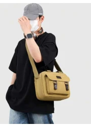 Men s Canvas Shoulder Bag Large Capacity Messenger Bag Outdoor Casual Retro Travel Utility New Crossbody Handbag
