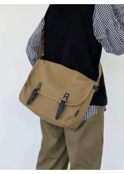 Unisex Casual Flap Canvas Crossbody Messenger Bag Portable Shoulder Bag For Work Shopping Travel Suitable For Father s Day Holidays Gatherings