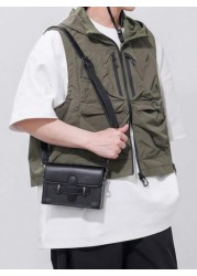 peach tree Men s PU Waterproof Satchel Briefcase Crossbody Shoulder Messenger Bag Business Storage Pouch Suitable For Commuting And Travel