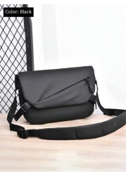 Men s Messenger Bag Fashion Large Capacity Shoulder Diagonal Bag Solid Color Square Bag Water Resistant PU Crossbody Bag Lightweight Casual Crossbody Bag Suitable For Men Youth Gift Men Bag Gifts For