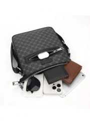 Men s Business Small Square Messenger Bag Casual Shoulder Crossbody Bag Crossbody Bag Sling Bag Chest Bag With Earphone Hole Lightweight For School Outdoor Christmas Gifts Scream Bag Winter Bag Thanks