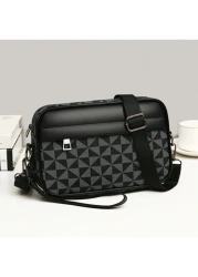 Fashion Color Blocking Pinwheel Weave Crossbody Bag Suitable For Work And Shopping With Zipper Closure Random Color College Bag Summer Dad Old Money Bag Multi Functional Purse Holiday Bag Tote Bag Che