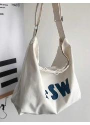 Oversized Hobo Bag Letter Print Handbag Schoolbag Sling Bag Sport Bag For High School University Student For Travel College College Bag Summer Dad Freshman Bag Crossbody Bag Shoulder Bag Side Bag Stud