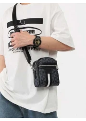 Men s Casual Lightweight Reading Glasses Phone Crossbody Bag Outdoor Shoulder Mini Messenger Bag Suitable For Back To School Father s Day Gift Commute Sling Bag Purse Essentials Business