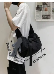 Men s Large Capacity Messenger Bag Waterproof Shoulder Bag Versatile Messenger Bag Student Campus Backpack Suitable For Going Out And Daily Commuting Solid Color Men s Bag Excluding Pendants Bag Chris