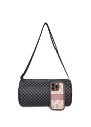 1 Pc Vintage Pattern Men s Crossbody Bag A Pillow Bag Shoulder Bag Cylinder Package Versatile Lightweight Portable With Zipper For Daily Commuter Bag Adjustable Shoulder Strap For Travel Vacation Busi