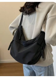 Fashionable Casual Nylon Crossbody Bag For Men Adjustable Strap Lightweight Versatile Suitable For Commuting Travel Outdoor Summer Personalized Gift For Teenage Young Men Husband Boyfriend Lightweight