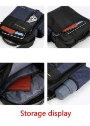 حقيبة كتف واقية من الماء للرجال ذات تصميم جديد وعصري، حقيبة كاجوال للسفر والخارج، تصميم رياضي بسيط وفاخر