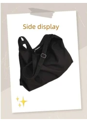 حقيبة واسعة السعة ذات موحد اللون عصرية، حقيبة كتف كاجوال للرجال، حقيبة رسول جنسية محايدة، حقيبة ظهر للطلاب في