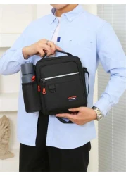 Multi Pocket Fashion Casual Outdoor Travel Backpack With Water Bottle Holder Reflective Stripe Soft For Men Fits Tablet Power Bank Wallet Umbrella