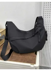 Shoulder Bag Men s Y Brand New Sports Crossbody Bag Casual Versatile Lightweight Commuting Backpack Sling Side Bag Work Weekend Travel Camping Summer Gym Vacation Holiday Carry On Nylon Black Personal