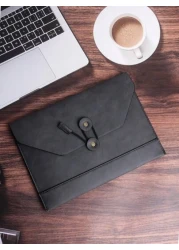 KAIDUCH أكياس الكمبيوتر من الجلد الصناعي، حقائب الكمبيوتر اللوحي / المحمول، حافظة ملفات A4 ذات سعة كبيرة، محفظة ال