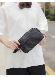 1pc 9 8in 5 5in 3 6in Fashion Men s Clutch Bag Wristlet Bag Multi Pocket Lightweight Water Resistant And Scratch Resistant Material Suitable For Work Travel Casual Chic Black Color