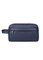 New Men s PU Leather Business Casual Clutch Bag Large Capacity Fashion Versatile Wristlet Suitable For Shopping Short Distance Travel