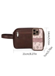 SHILAN Men s Wallet PU Leather Handbag Large Business Handbag Phone Card Holder Box Gift Father Son Husband Boyfriend Men s Wallet Leather Handbag Large Business Handbag Phone Card Holder Box Gift Fat