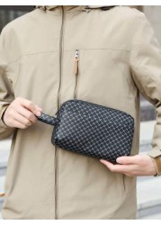 Fashion Simple Handbag Men Retro Old Flower Bags Elegant Men s Small Square Bags Casual Hundred Coin Purse Clutch Bag