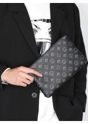 Washing Toiletry Bag Handbag For Sports Business Fashion Pu Men Square Bag Male Clutch Purse Zipper Money Bag Holiday Essentials Fall Stuff Anti Theft Portable Lightweight Scream Men Bag Men Zipper Ba
