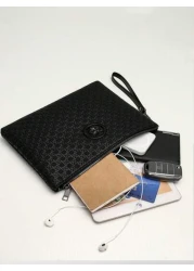 Men s Fashion Handbag New Design With Animal Tiger Head Business Casual Clutch Bag Large Space Storage Bag For Bag Gifts For Men Travel Christmas Purse Holiday Thanksgiving Gifts For Men Wallet For Me