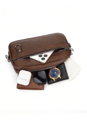 Men s Vintage Business Casual Shoulder Bag Can Be Hand Held And Cross Body Suitable For Daily Use College Father s Day Gift Valentine s Day Gift Side Bag Crossbody Bag Sling Bag Multi Functional Trave