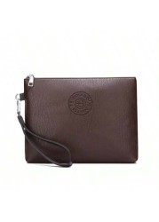 Men Clutch Bag Men Handbag Men Wristlet Bag Water Proof Portable Lightweight For College Business Travel PU Leather Business Simple Style Streetwear College Student Summer Old Money Multi Card Clutch