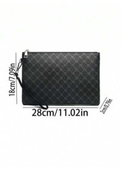 Printed PU Leather Men s Clutch Wristlet Handheld Bag One Piece Commute Graduation Gifts Freshman Man Bag Handbag Clutch Bag Wristlet Bag Organizer Storage Wallet Purse Gifts Fall Christmas Scream Men