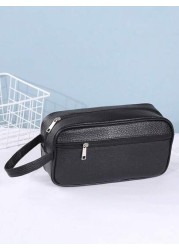 Business Trip Toiletry Bag Waterproof Toiletry Bag Travel Supplies Storage Bag Portable Cosmetic Bag Fashionable PVC Solid Color Mobile Phone Wrist Bag Coin Purse Christmas Holiday Thanksgiving Gifts