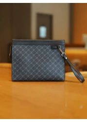 1pc Men s Fashion Business Clutch Bag PU Material With Wrist Strap Wallet Handbag Small Square Bag Detachable Wrist Strap Practical Card Slots Inside Valentine s Day Gift Purses Vintage Travel Essenti