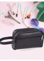 Men Fashion PU Leather Solid Color Phone Small Purse Clutch Hand Bag Wristlet Work Weekend Travel Camping Vacation Holiday Toiletry Water Proof Carry On Casual Business Bag Gifts For Men Back To Schoo