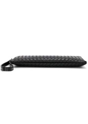 Braiding Style Men PU Leather Wallet Purse Money Credit Card Holders Men Wallet Money Bag Business Casual Handbag Wristlet Bag Underarm Bag Envelope Bag Square Bag Student Travel Winter Large Capacity