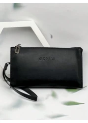 HOVI S Washing Toiletry Bag Men s Handbag For Business Storage Bag Letter Embossed Wristlet Bag Business Clutch Bag Envelope Bag Underarm Bag Square Bag Black Valentines Gift Organizer Purse Men Bag W