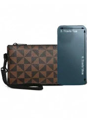 Men s Hand Bag Small Square Bag Stitching Handbag Fashion Fashion Niche Wrist Bag