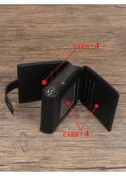 HOVI S Fashionable Minimalist Snap Short Wallet Business Casual Compact Multi Functional Multi Card Slot Wallet Coin Purse Card Holder Men s Wallet