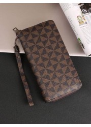 HOVI S Fashionable Minimalist Business Men s Clutch Handbag Large Capacity Multi Card Slots Portable Wrist Bag Great Gift For Men On Holidays Or Anniversary Luxury Bags