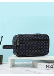 Men Fashion PU Leather Solid Color Phone Small Purse Clutch Hand Bag Wristlet Work Weekend Travel Camping Summer Gym Vacation Holiday Toiletry Water Proof Carry On Casual Business Black Personalized G