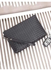 New Men Wallet Male Pu Clutch Purse Coin Purse Large Capacity Pu Leather Business Hand Bags Clutch Bag Handbag Wristlet Bag Envelope Bag Gift For Husband Waterproof Valentines Gift Holiday Wash Bag Ol