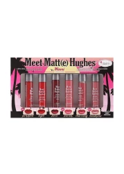 مجموعة 6 ميني احمر شفاه روج سائل ميت مات ( اي ) هيوز من ذا بالم - ميامي