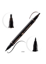 Make Over 22 2-In-1 Eyebrow And Eyeliner Pen - Black/Medium Brown - EY004