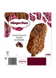 Haagen-Dazs Chocolate Choc, Almond Ice Cream Stick, 80ml Pack of 3