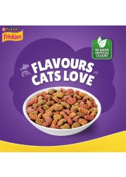 Purina Friskies Surfin&#39; Favourites Flavours of Mackerel, Tuna, Salmon and Sardine Adult Dry Cat Food, 400g