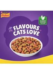 بورينا فريسكيز سيرفين فيفوريتس طعام جاف للقطط البالغة بنكهات الماكريل والتونة والسلمون والسردين 400 غرام