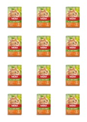 MERA All Cats Adult Wet Food &ndash; Grain-Free,Tasty &amp; Sustainable, with No Artificial Additives (12x85g, Chicken)
