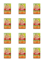 طعام رطب للقطط البالغة من ميرا - خالٍ من الحبوب، لذيذ ومستدام، بدون إضافات صناعية (12 × 85 جم، دجاج)