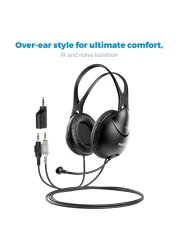 Philips EasyChat Wired Over-Ear Headphones SHM1900 Black