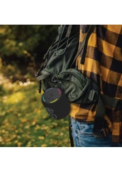 سماعة جريين لاين بورتو اللاسلكية، قدرة إخراج 8 واط، بلوتوث 5.2، نطاق تردد 120 هرتز - 18 كيلوهرتز، مقاومة للماء IPX6، إضاءة RGB، بطارية 1200 مللي أمبير، وقت تشغيل 6-7 ساعات، شحن Type-C، أسود
